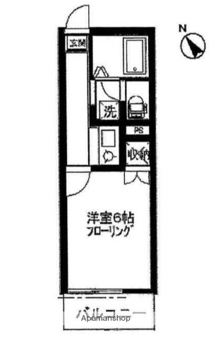 ガイア春日町(1K/2階)の間取り写真