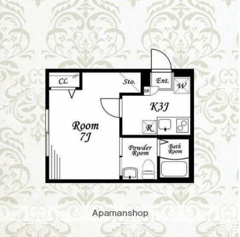ミネット桜ヶ丘(1K/1階)の間取り写真
