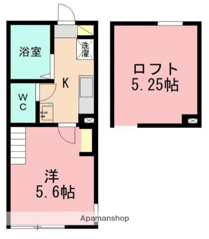 ソノート町田(1K/2階)の間取り写真