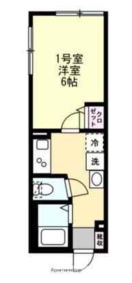 アース長津田(1K/3階)の間取り写真