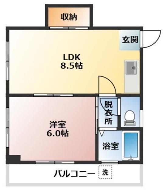 メゾン・ド・ベリーⅡ(1LDK/2階)の間取り写真
