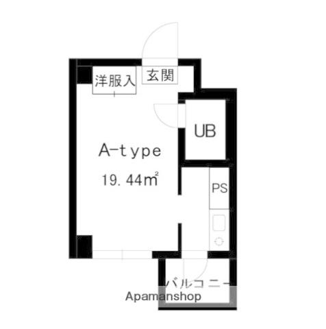 ブライトウエスト江田(ワンルーム/3階)の間取り写真