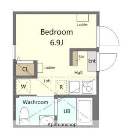 TOKYO HANEDA サウス(ワンルーム/3階)の間取り写真