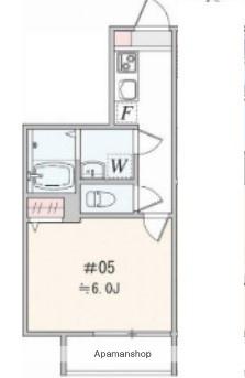 アザーレ・キュリオス宮崎台(1K/2階)の間取り写真