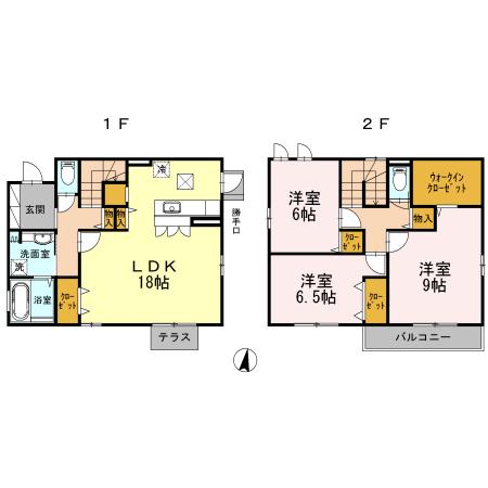 東急田園都市線 つきみ野駅 徒歩9分 2階建 築12年(3LDK)の間取り写真