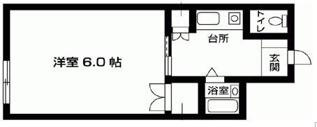 クロノス南矢名2番館(1K/1階)の間取り写真