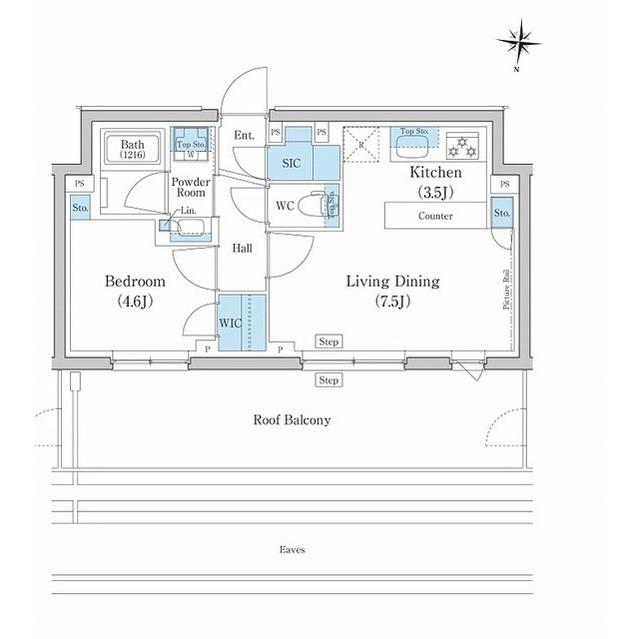 スタイリオ池上サウス(1LDK/4階)の間取り写真