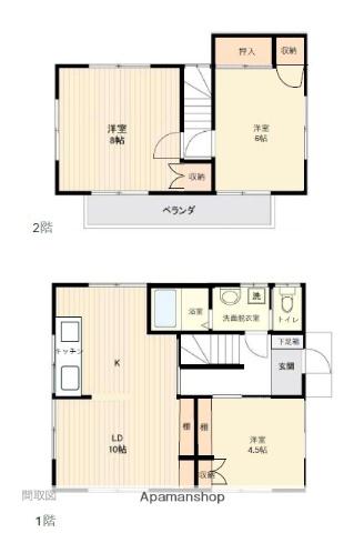 小田急電鉄江ノ島線 善行駅 徒歩12分 2階建 築50年(3LDK)の間取り写真