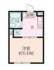 細貝ハイツ(1K/2階)の間取り写真