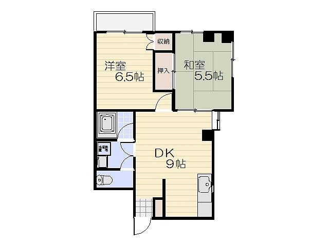 望月ハイツ(2DK/3階)の間取り写真