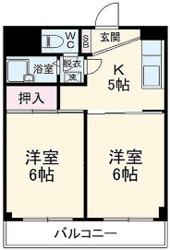 クロノス新綱島(2K/4階)の間取り写真