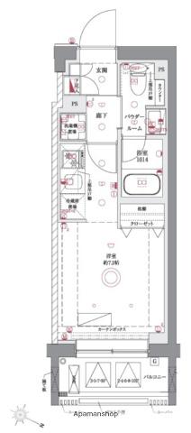 AZEST阪東橋Ⅱ(ワンルーム/7階)の間取り写真
