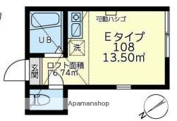 ユナイト大岡ギルバート・グレイプ(ワンルーム/1階)の間取り写真