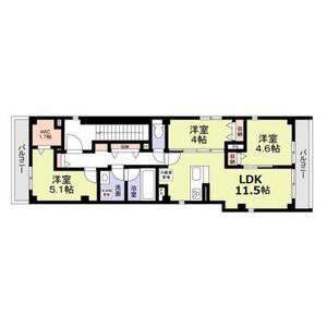 MONT NOIR大岡山(3LDK/3階)の間取り写真