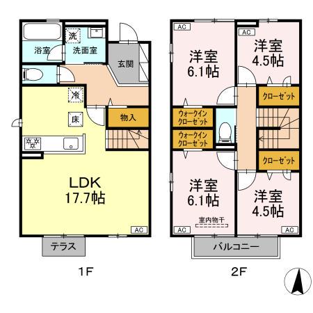 ロイヤル神木(4LDK)の間取り写真