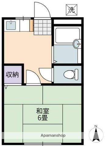 ハビテーション野口(1K/2階)の間取り写真
