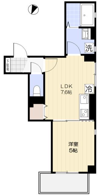 MS武蔵小山(1DK/3階)の間取り写真