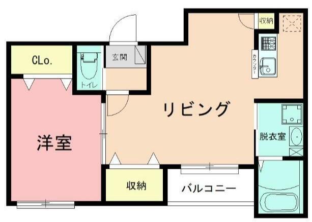 CORE BREEZE(1LDK/2階)の間取り写真