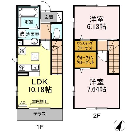 パークサイドＩＩＩ(2LDK)の間取り写真