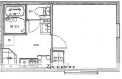 リーヴェルポート金沢文庫SELENE(1K/2階)の間取り写真