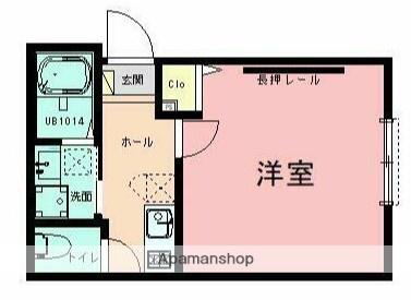 ハイズ湘南茅ヶ崎(1K/1階)の間取り写真
