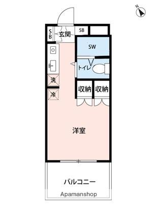 THE ノース26(ワンルーム/1階)の間取り写真