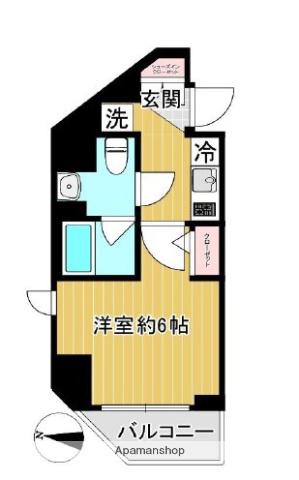 SHOKEN RESIDENCE横浜鶴見Ⅲ(1K/2階)の間取り写真