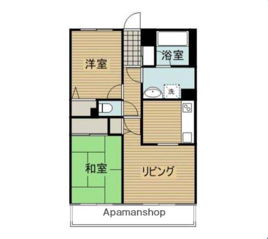 キャンベルハイツ綱島(2LDK/1階)の間取り写真