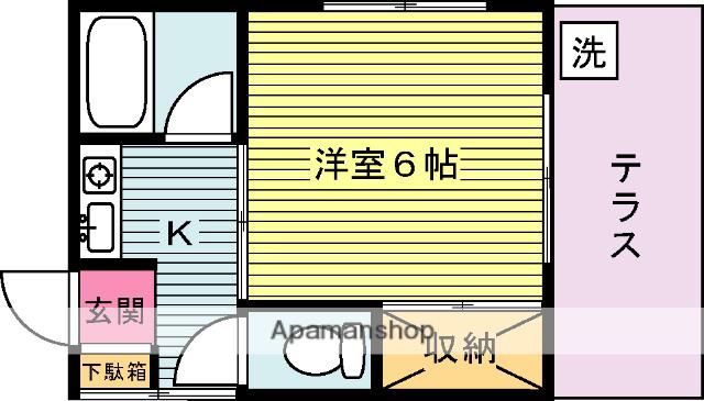 ヴィンテージ鶴見2(1K/1階)の間取り写真