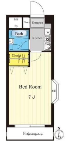 SRハイツ(1K/1階)の間取り写真