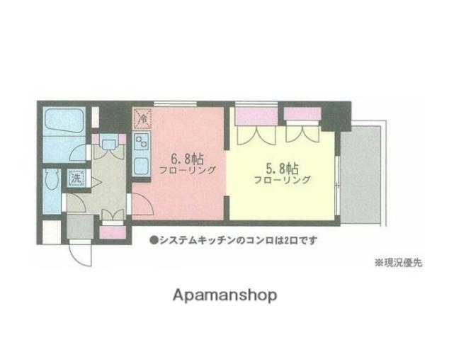 ペレネAI(1DK/4階)の間取り写真