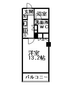 アビティ目黒(1K/4階)の間取り写真