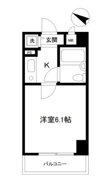 ドミトリーゴコー(1K/3階)の間取り写真