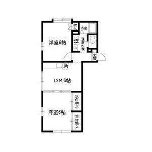 グランドールイズミIII(2DK/1階)の間取り写真