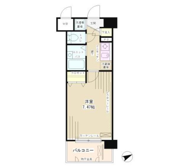 プルミエール梶ヶ谷(1K/1階)の間取り写真