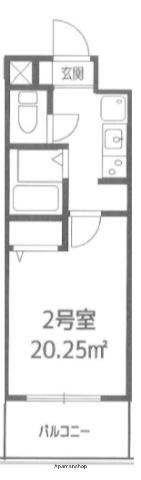 PAULOWNIA VALLEY TAKE2 ポートサイド(1K/7階)の間取り写真