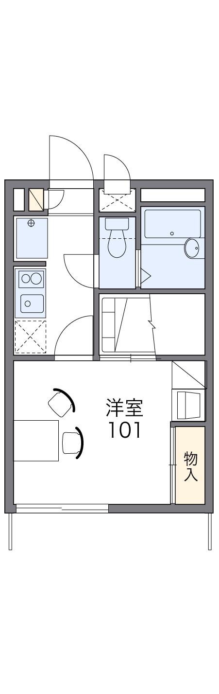 レオパレスラ・プランタン(1K/1階)の間取り写真