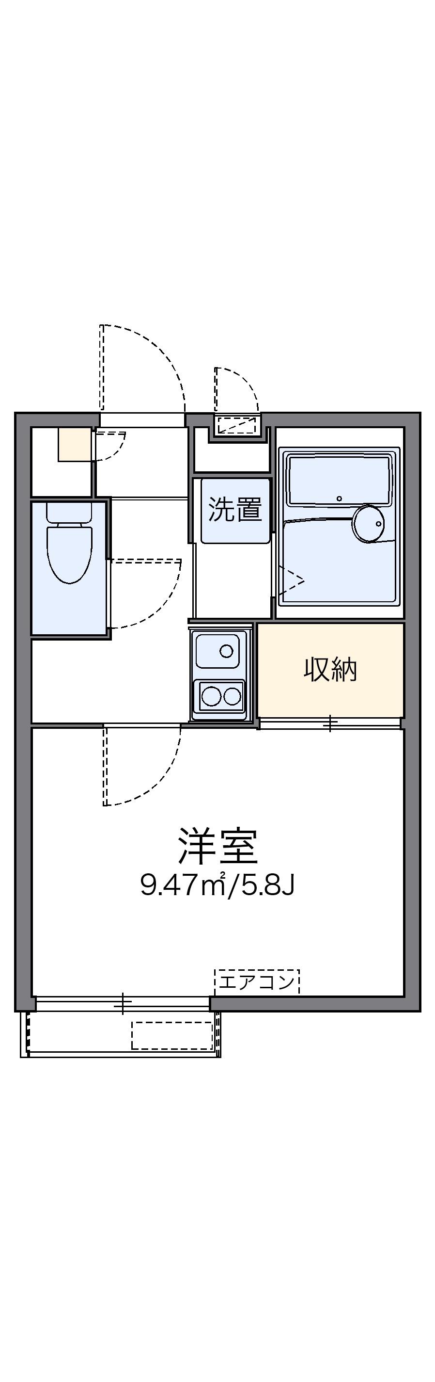 レオパレスエスタ セルトⅡ(1K/2階)の間取り写真