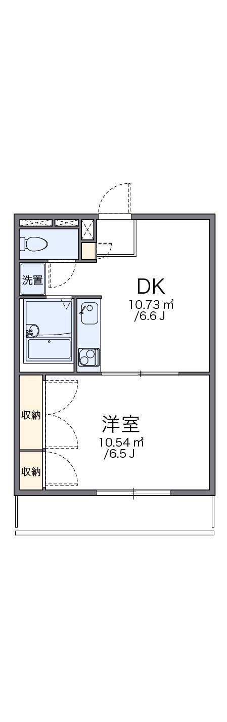 レオパレスAKIYAMA(1DK/2階)の間取り写真