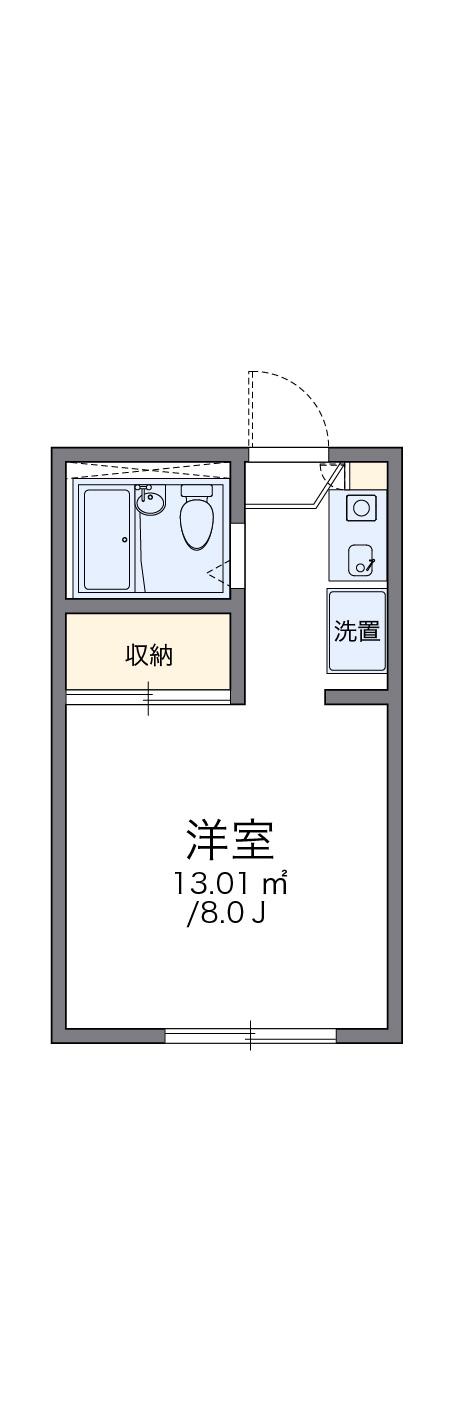 レオパレス中曽根Ⅰ(1K/2階)の間取り写真