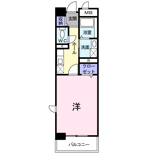 ベル フロースト(1K/2階)の間取り写真