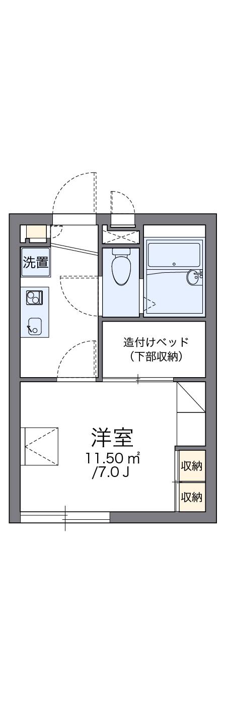 レオパレス大倉山メルベーユⅠ(1K/2階)の間取り写真