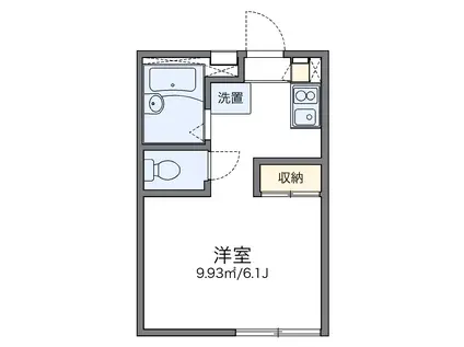 レオパレスジュネス清水ヶ丘(1K/1階)の間取り写真