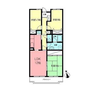 EXEDRA湘南(3LDK/2階)の間取り写真