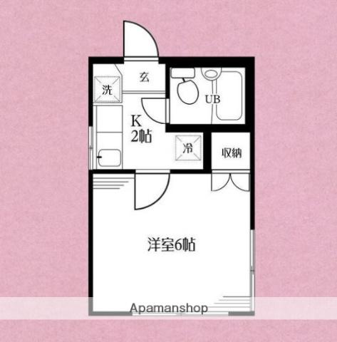 キャピタルヒルズ境之谷(1K/2階)の間取り写真