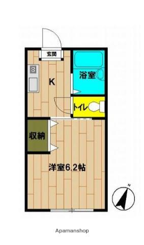 リベラル白幡壱番館(1K/1階)の間取り写真