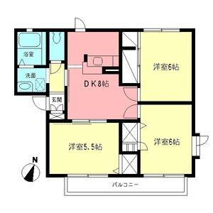 イーエムプットB(3DK/2階)の間取り写真