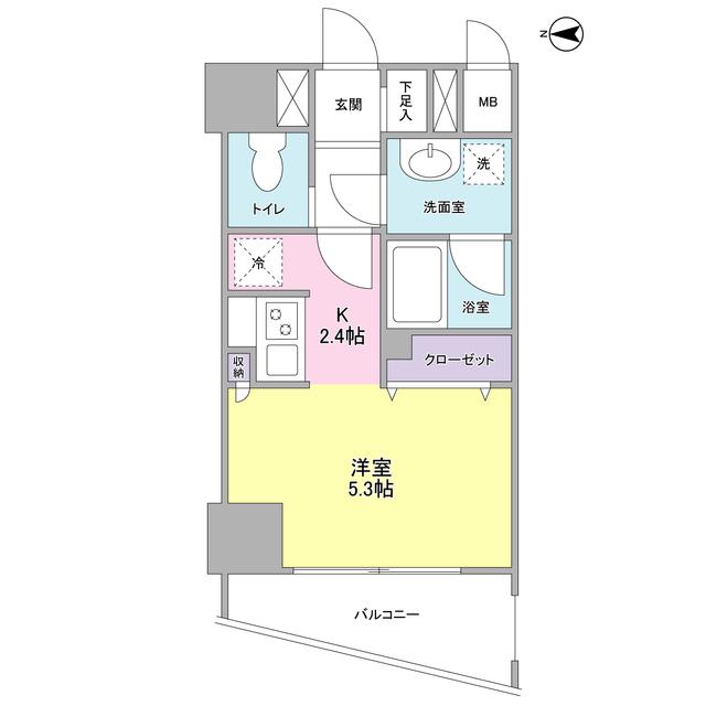 プレディアスタイル横濱沢渡(1K/3階)の間取り写真