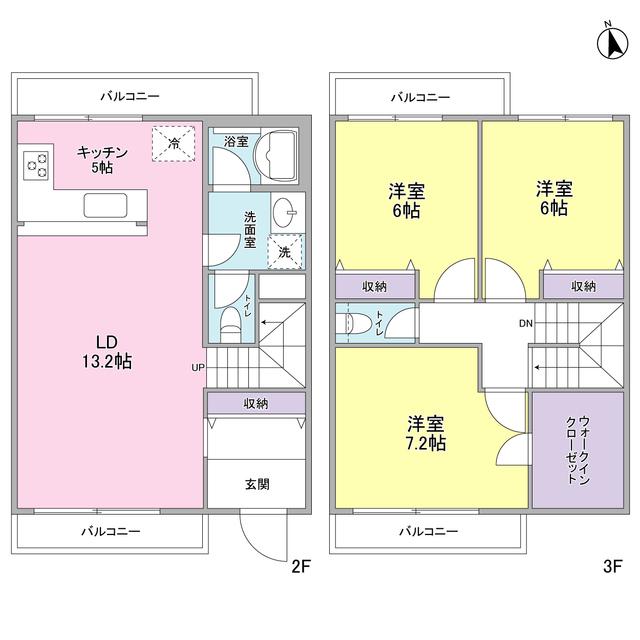 ＣＥＮＴＲＥ　ＣＯＵＲＴ(3LDK)の間取り写真