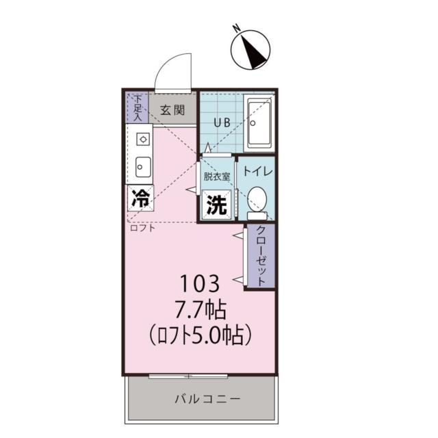 CASA金沢文庫(ワンルーム/1階)の間取り写真